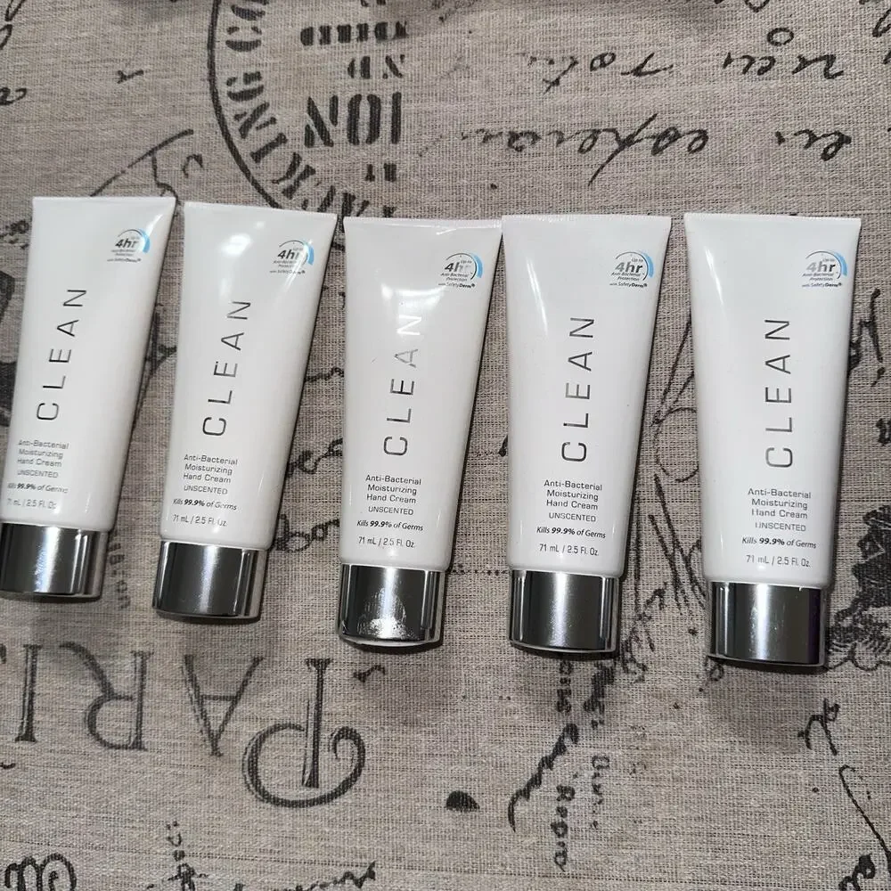 NEW CLEAN Lot Of 5 Tubes Unscented Moisturizer Sanitation Hand Cream 2.5 Oz